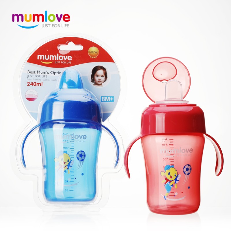 Baby Drinking Bottle - 240ml No Spill Design