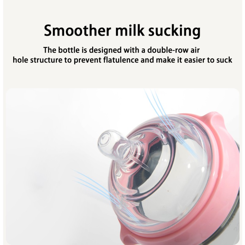 Silicone Baby Bottle - Wide Mouth Easy Clean