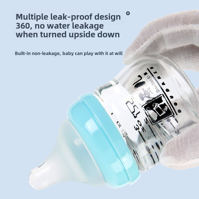 Glass Baby Bottle - Wide Anti Colic Design