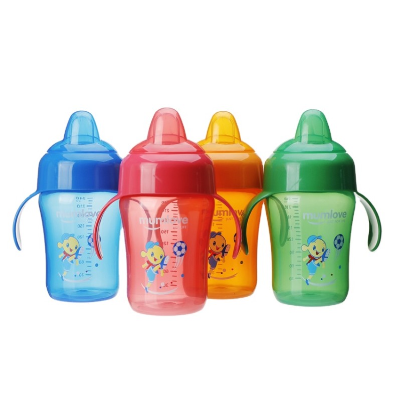 Baby Drinking Bottle - 240ml No Spill Design