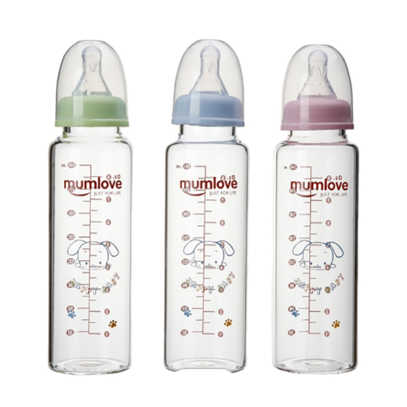 Glass Baby Bottle - 240ml Straight Shape Factory