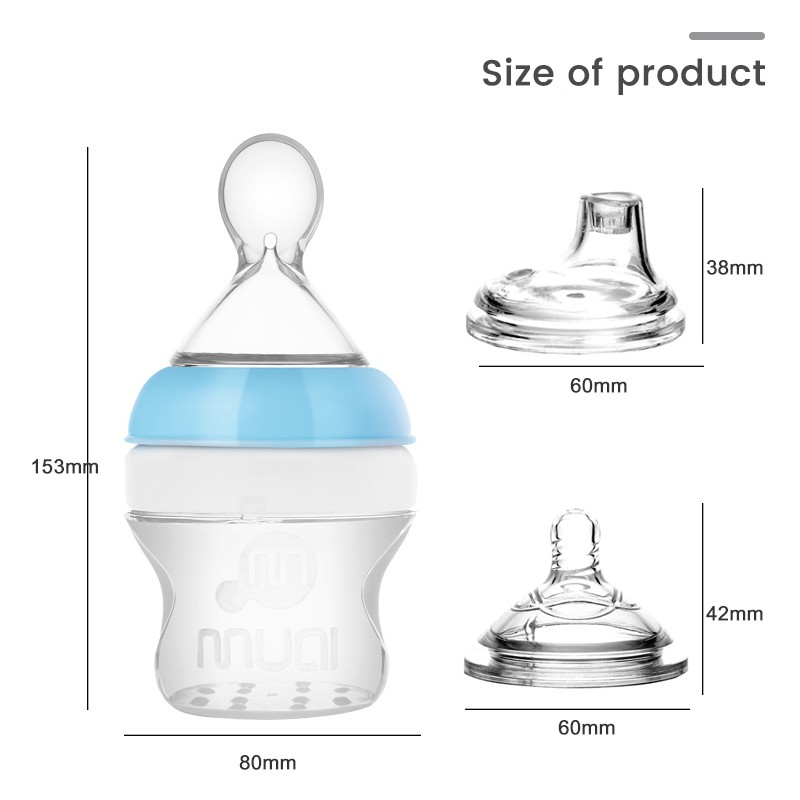 Silicone Baby Bottle - 3 in 1 High Quality Factory