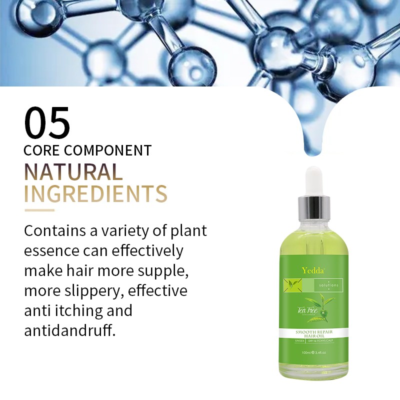 Tea Tree Hair Oil - 100ml Herbal Soothing