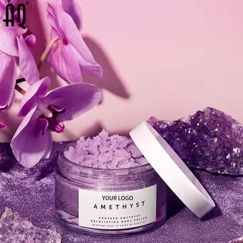 Face Body Scrub Manufacturer - OEM Private Label Natural Amethyst Deep Cleansing Exfoliating 100g