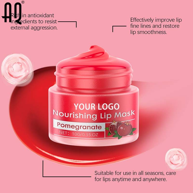 Lip Cream Mask Manufacturer - Private Label Organic Red Pomegranate 10g Moisturizing Nourishing Crystal Oil