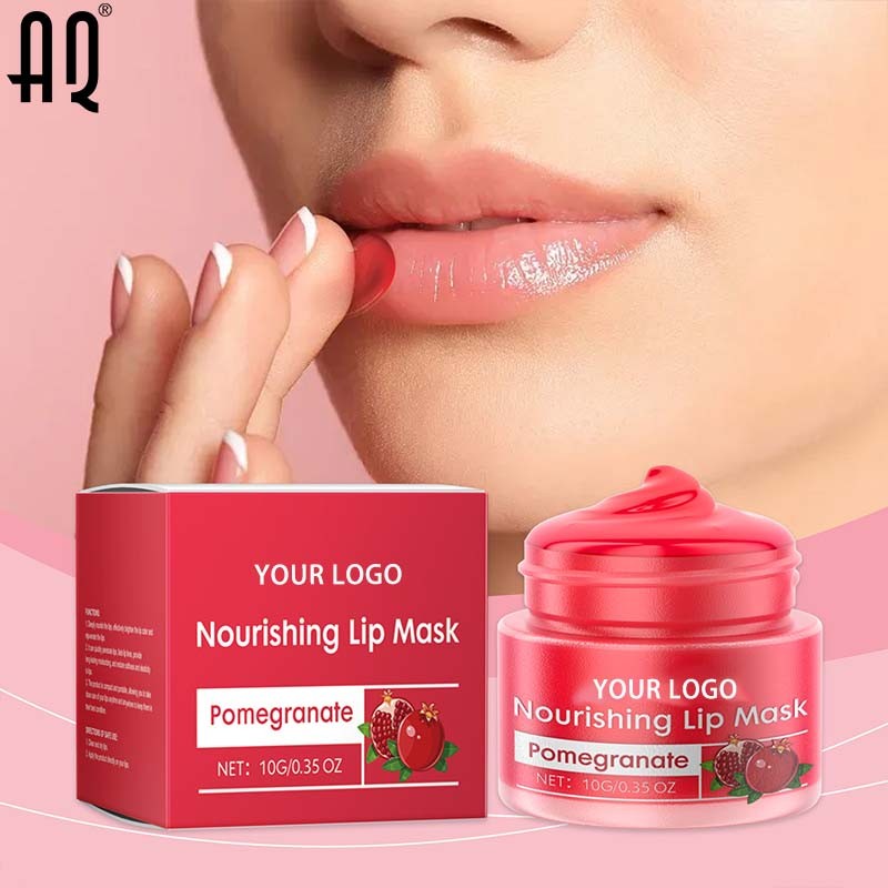 Lip Cream Mask Manufacturer - Private Label Organic Red Pomegranate 10g Moisturizing Nourishing Crystal Oil
