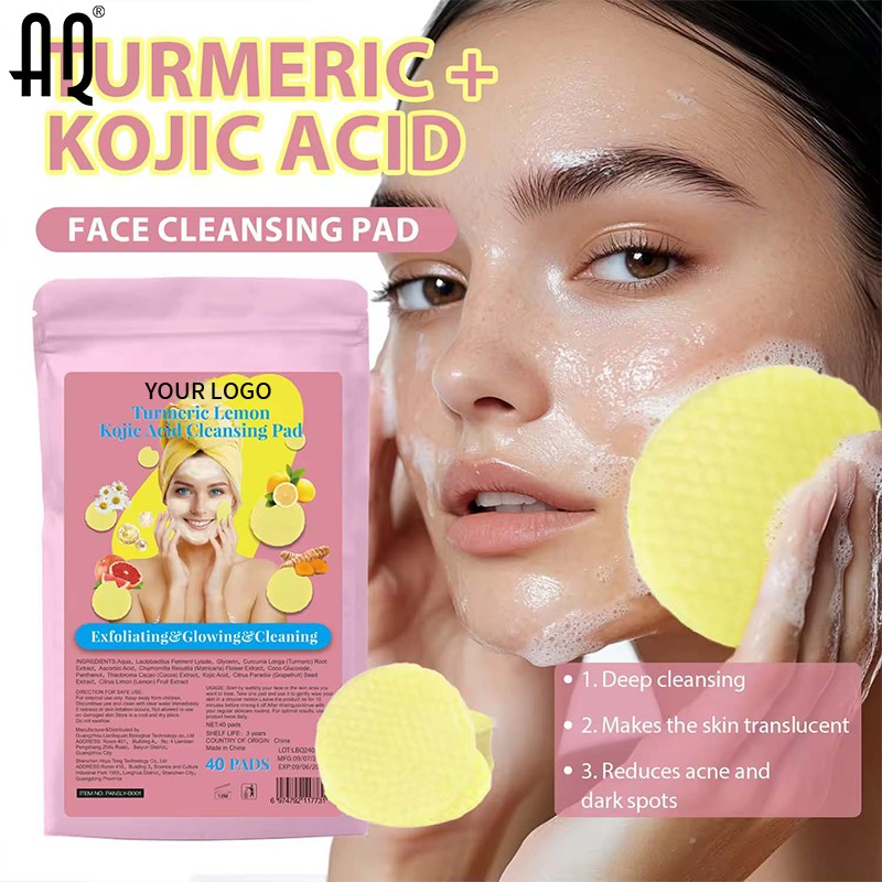 Kojic Acid Cleansing Pads Manufacturer - Customized 40 Pads Balance Skin Oil Water Gentle Non-Irritating