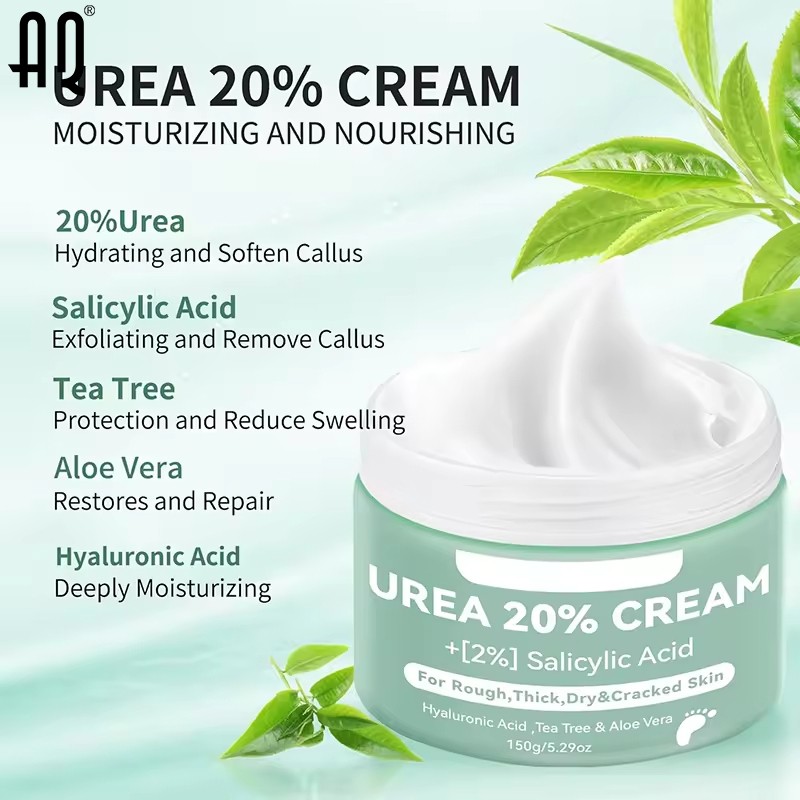 Foot Cream Manufacturer - 20% Urea Tea Tree Aloe Vera Deep Moisturizing Hyaluronic Acid Soothes Softens