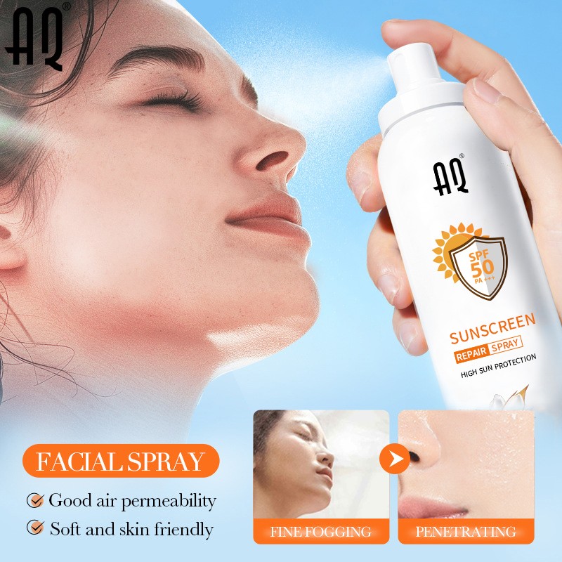 Sunblock Spray Manufacturer - AIQI Hydrating SPF 50 PA+++ High Efficiency Organic Face Body