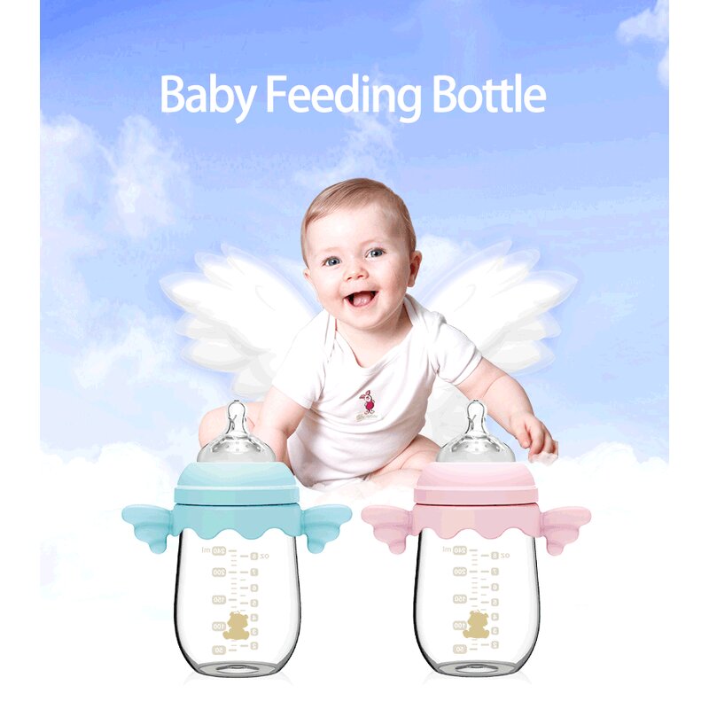 Baby Feeding Bottles Manufacturer - 180ml/240ml/300ml Natural Flow Anti-Colic BPA Free Printed