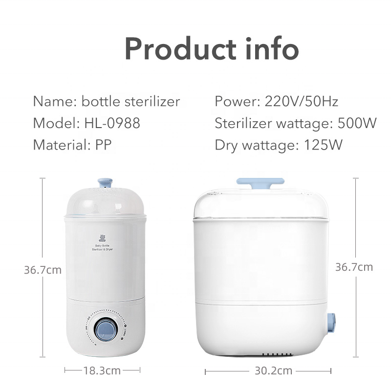 Baby Bottle Sterilizer Manufacturer - CE Certified Electric Steam Milk Bottle Sterilizer