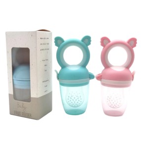 Baby Fruit Feeder Manufacturer - New Design Food Grade Silicone Teether with Gel Nipple for 0-12 Months