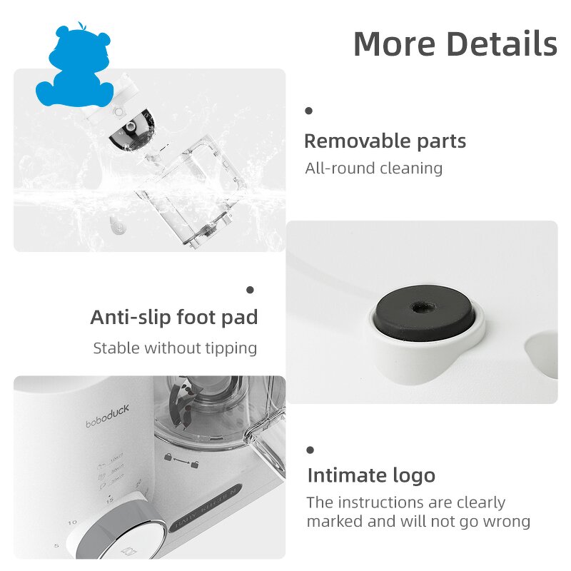 Baby Food Processor Manufacturer - Boboduck Multi-Function Wholesale Steamer Maker