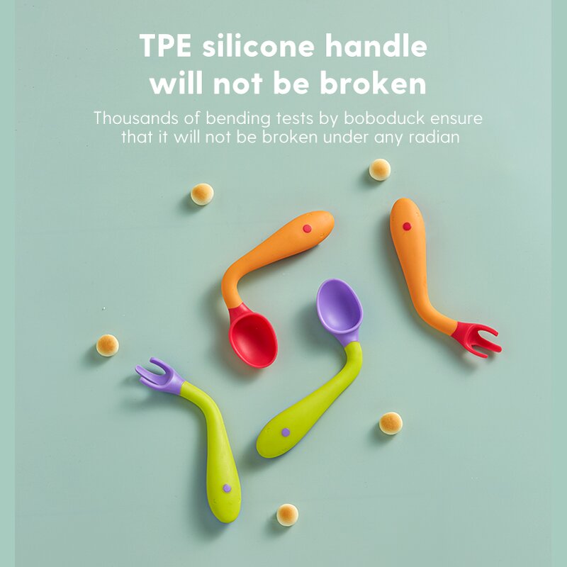 Baby Spoon and Fork Set Manufacturer - BPA Free Toddler Feeding Training Silicone