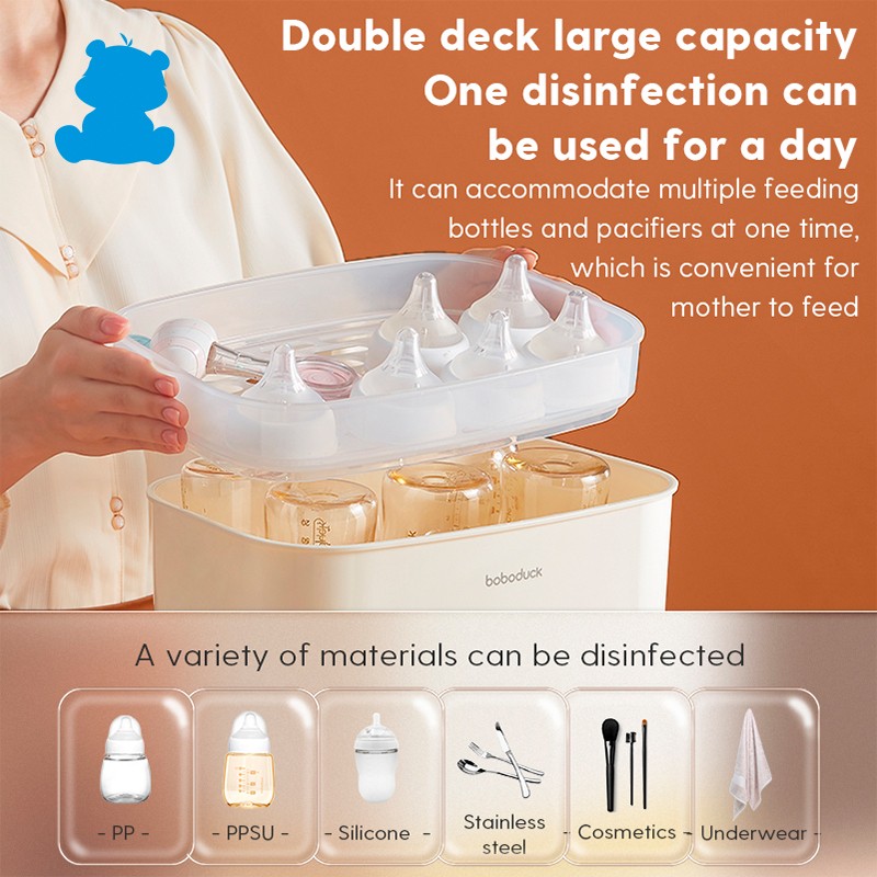 Baby Bottle Sterilizer Manufacturer - Large with Warmer and Dryer Steam Sterilizing