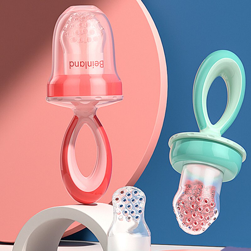Baby Fruit Feeder Manufacturer - New Design Food Grade Silicone Teether with Gel Nipple for 0-12 Months
