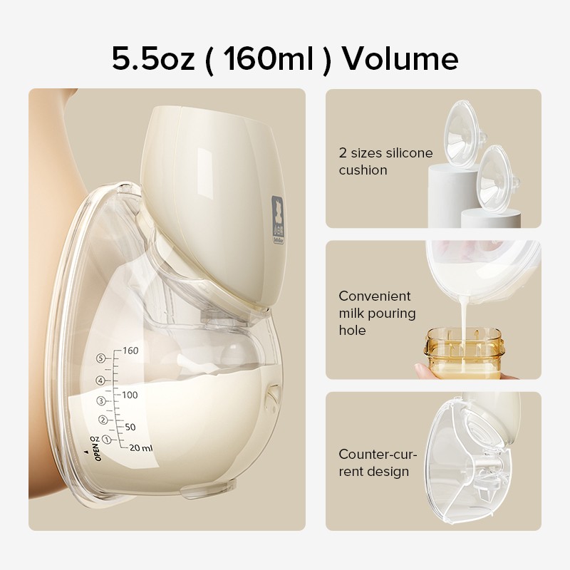 Wearable Breast Pump Manufacturer - New Arrival Wireless Portable Hands Free with Servo Motor