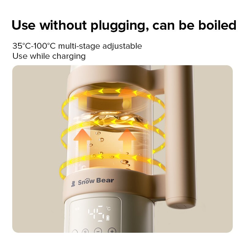 Bottle Warmer Manufacturer - 212℉ Fast Heating Battery Wireless USB Portable Tea Kettle