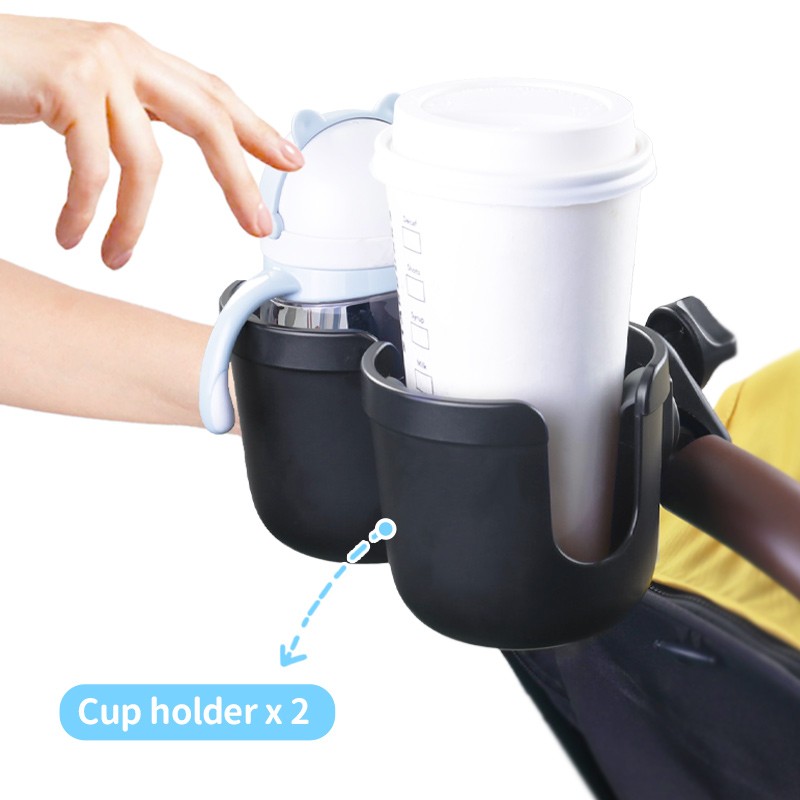 Stroller Cup Holder - 360 Rotating Dual