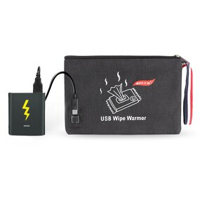 USB Bottle Warmer - Travel Black Polyester