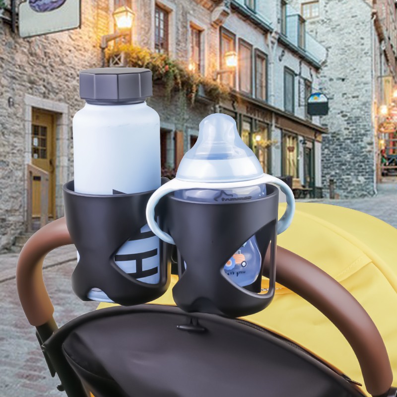 Stroller Cup Holder - 360 Rotating Double Holder