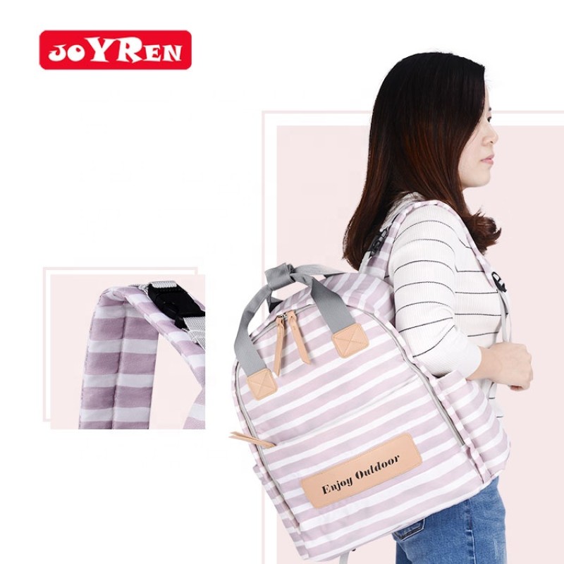 Mommy Diaper Bag - Oxford Striped Backpack