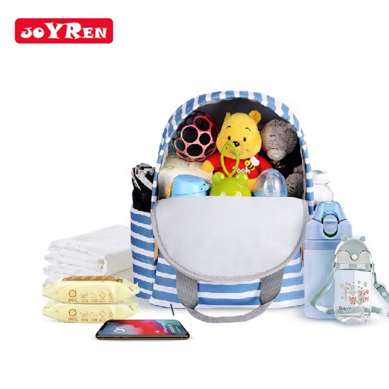 Mommy Diaper Bag - Oxford Striped Backpack