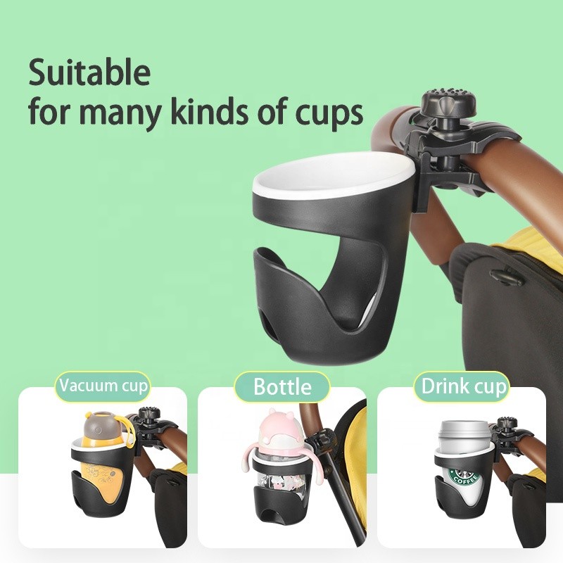 Stroller Cup Holder - ABS Black Buggy Holder