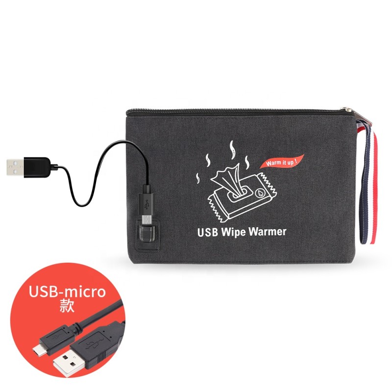USB Bottle Warmer - Travel Black Polyester
