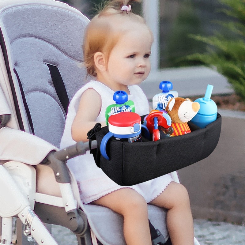 Stroller Organizer - Mesh Pocket with Cup Holder