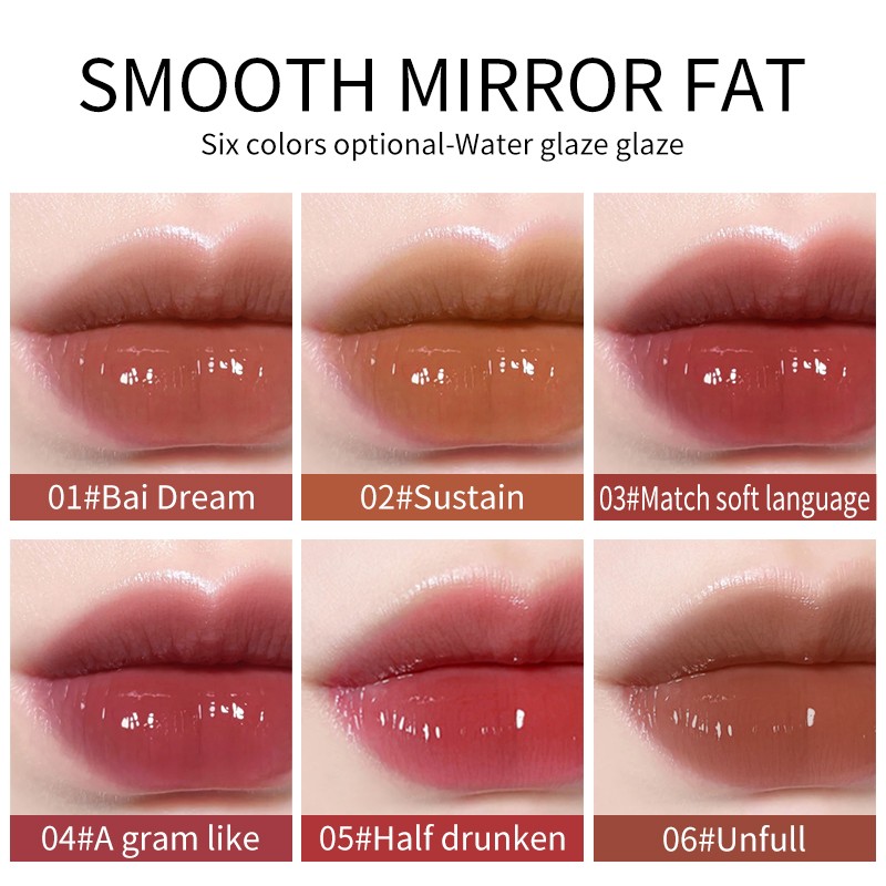 Wholesale Plumper Jelly Lip Tint Moisturizing Non Fade Water Light Mirror Lip Glaze Glossy Lip Gloss