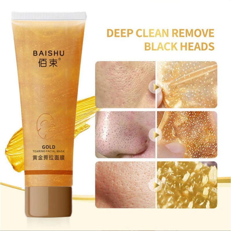 Gold Peel Mask for Men Deep Cleansing Blackheads Acne Cream Form Moisturizer Collagen Main for Soft Smooth Skin Whitening