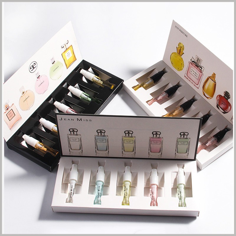 Wholesale Hot Cosmetic Vials Wholesale Cosmetic Vials 2ml 3ml Perfume Sample Wrapping Paper Gift Box with Paper Inserts