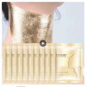 10pcs Gold Firming Neck Mask Moisturizing Brightening Hydrating Skincare Neck Masks Beauty Necks Skin Care Products