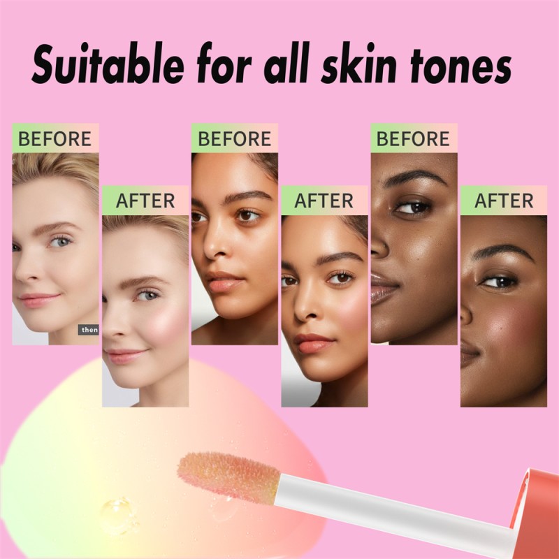 Wholesalers3 in 1 Lipstick Blush Eyeshadow Lip Cheek Face pink Makeup Vegan Liquid Blush Private Label Blushes Oil