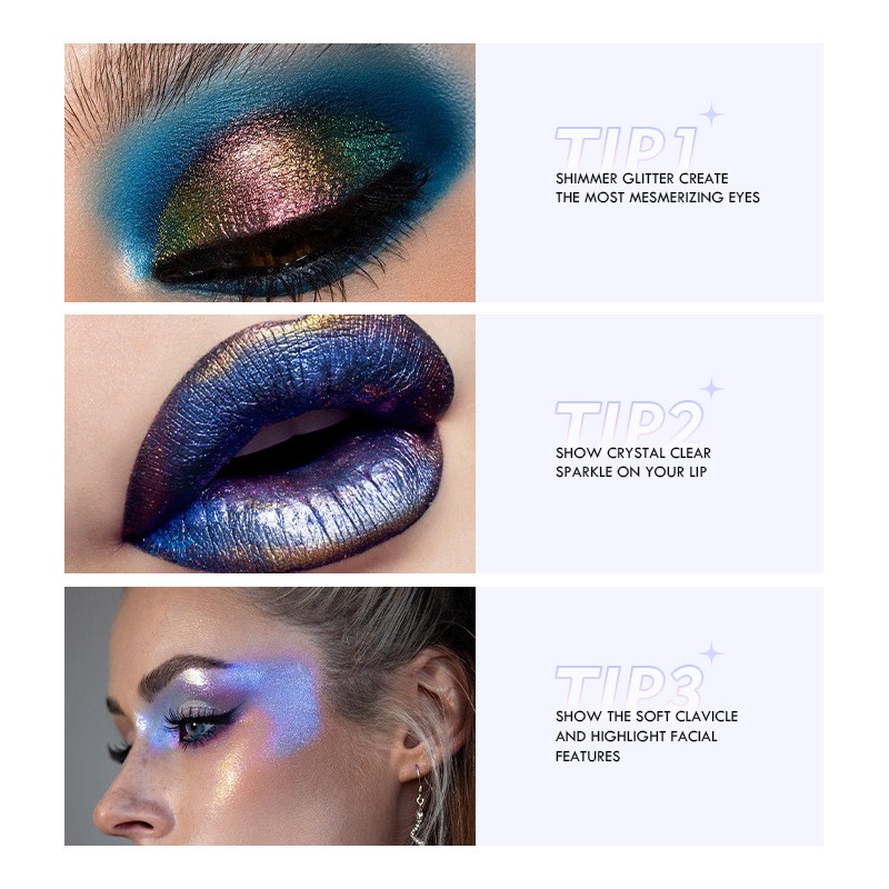 Wholesale Best Popular Private Label Chameleon Liquid Eyeshadow Silver Makeup Liquid Eye Glitter Eyeshadow Looks With Glitter
