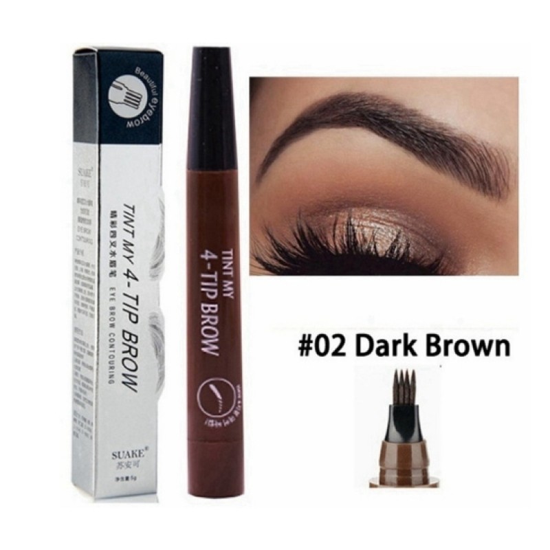 4D Microblading Eyebrow Pen 4 Forks Tip Eyebrow Tattoo Pencil Long Lasting Fine Sketch Liquid Eye Brow Make up