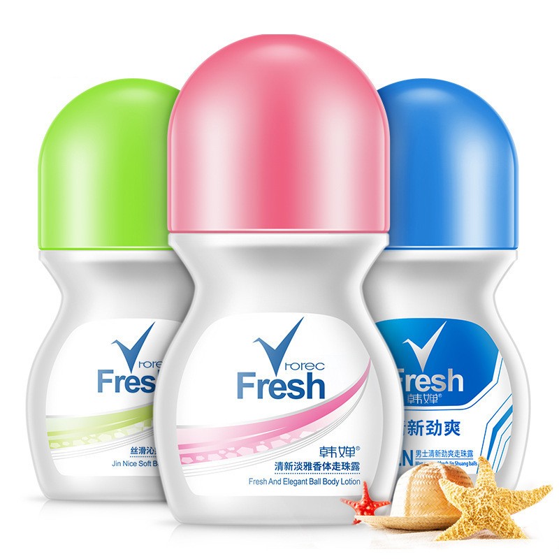 Pleasant Fragrance Roll-On Lotion with Anti-Perspirant Properties Enriched with Fruit Mineral Ingredients for Whitening Skincare