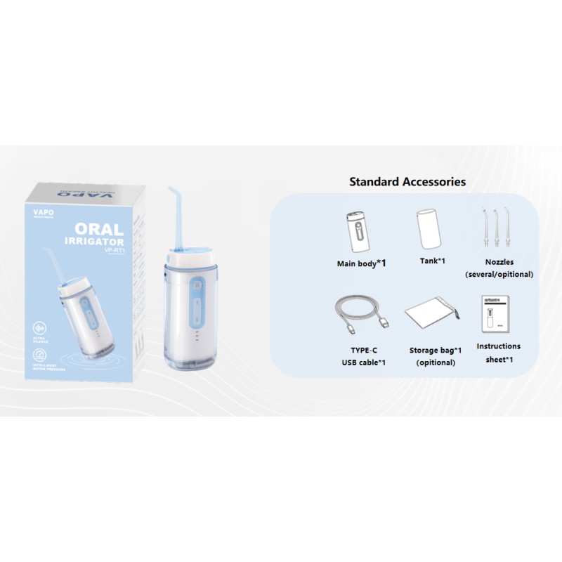 Oral Irrigator - Rechargeable Waterproof Flosser