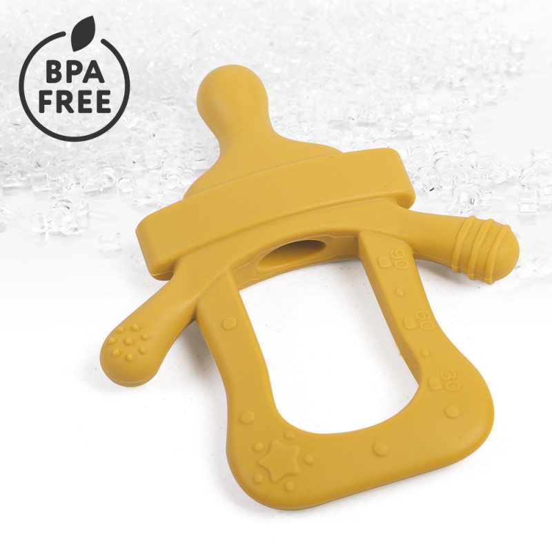 Baby Teether Toy Manufacturer - New Arrival Chew Toy Safe Products Milk Bottle Silicone Feeder