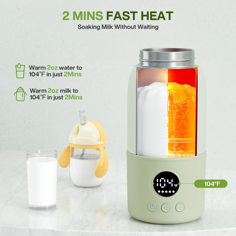 Travel Bottle Warmer - 2 Minute Fast Heating