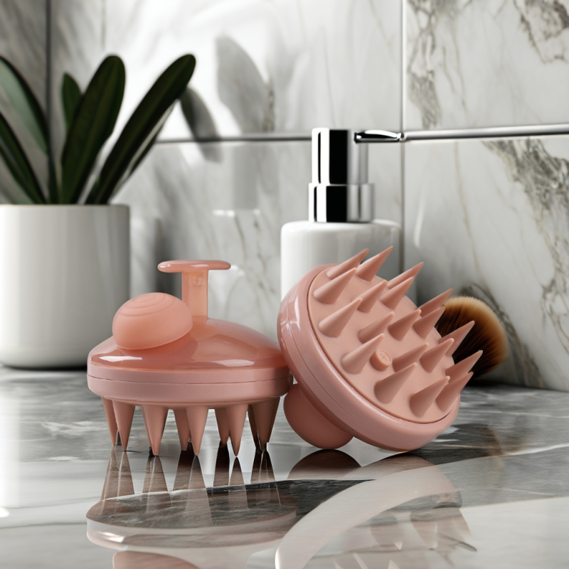 Hair Brush Manufacturer - Lohas Silicone Head Comb Scalp Care Hair Massager