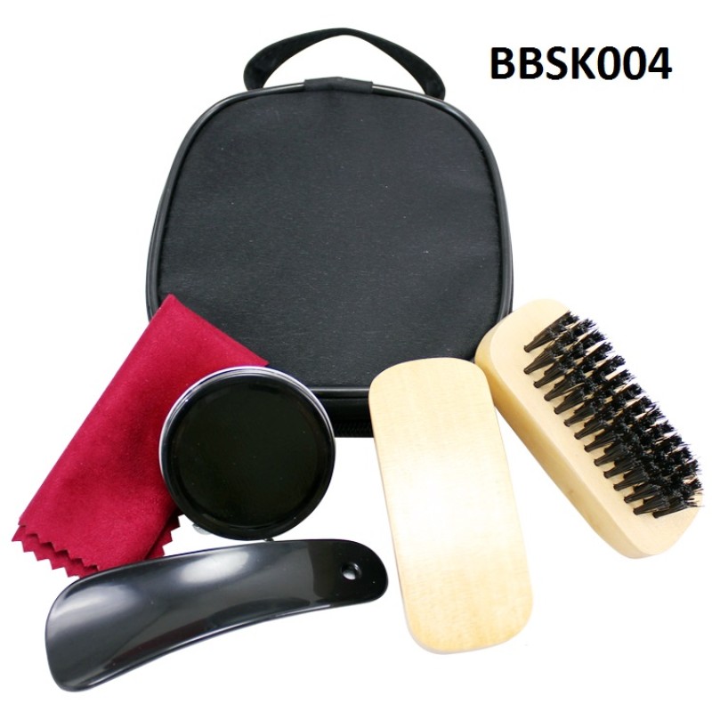 Leather Shoe Kit - 5pcs Compact Shine Set