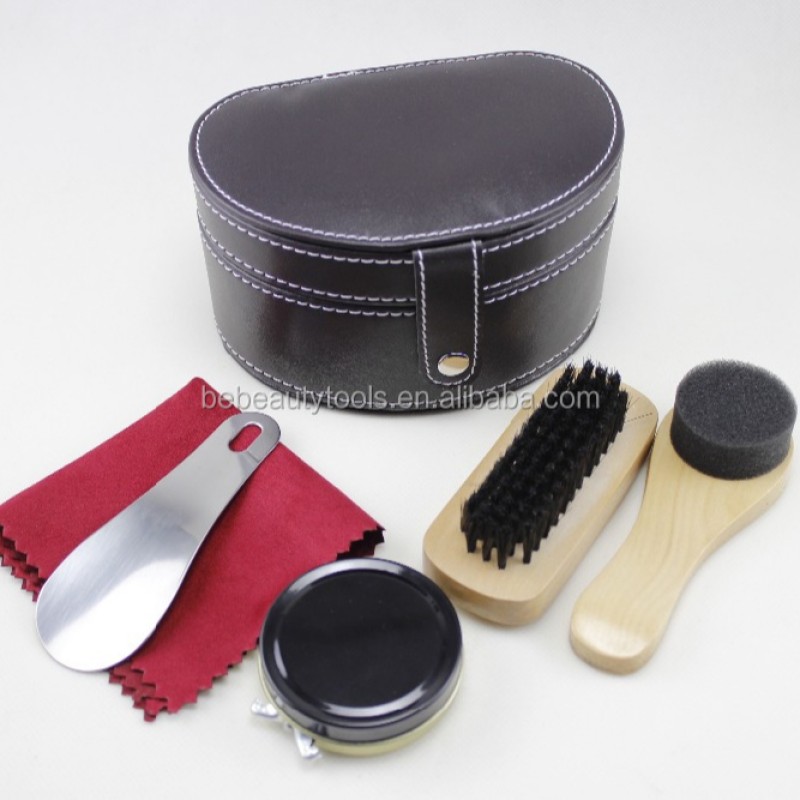 Shoe Shine Kit - Brown Polish Professional