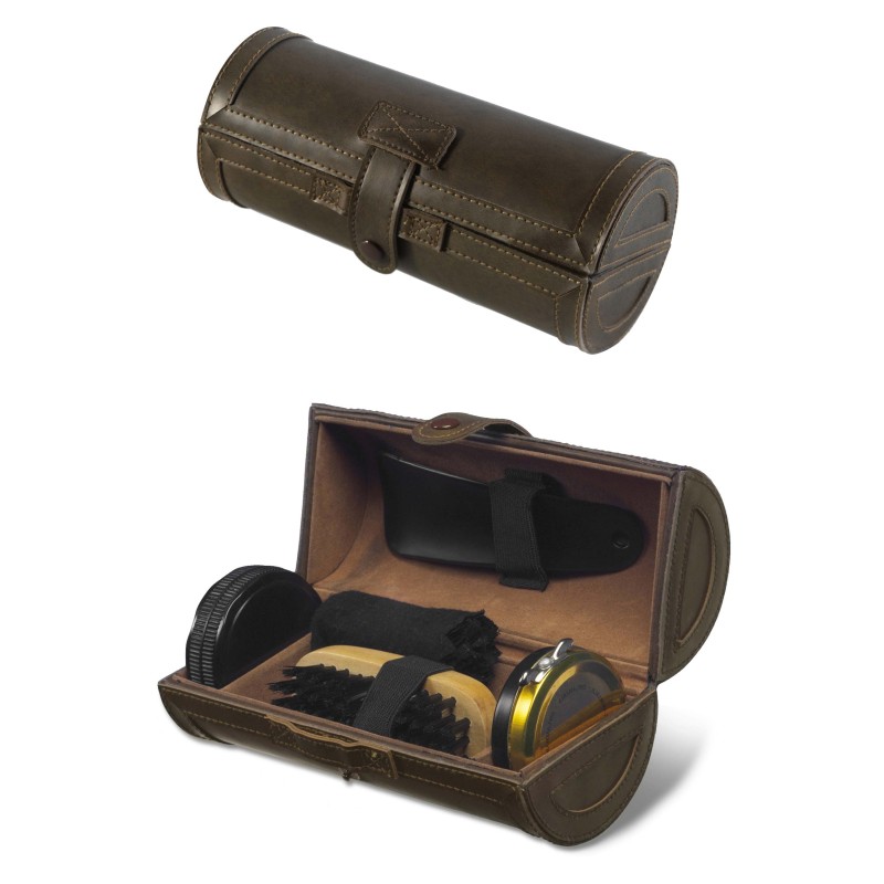 Shoe Shine Kit - Brown Polish Professional