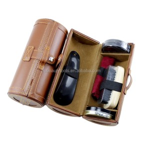 Round Shoe Kit - Genuine Leather Polish