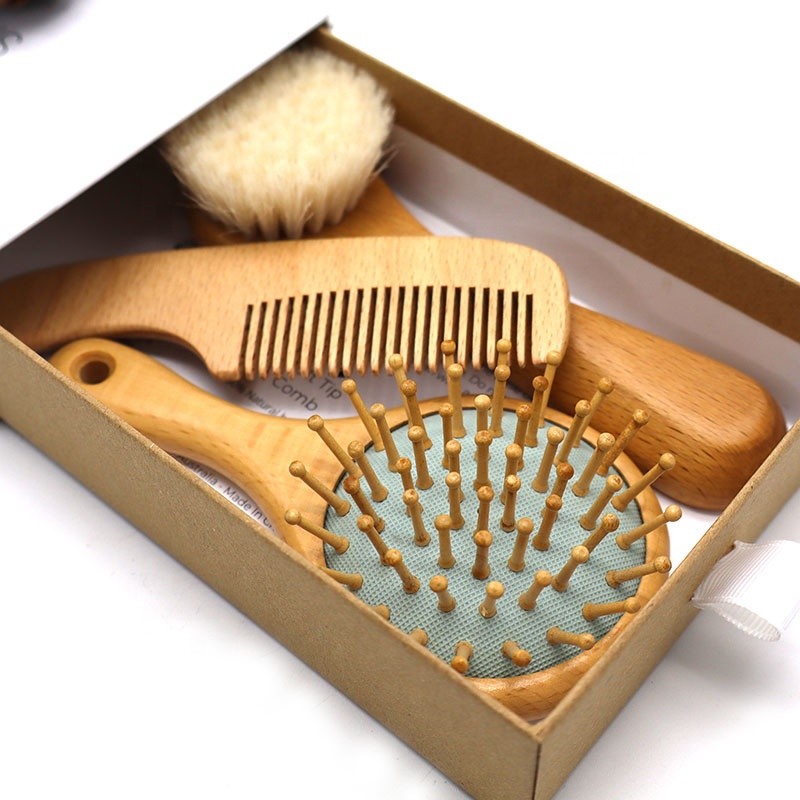 Wooden Baby Set - Soft Bristle Brush