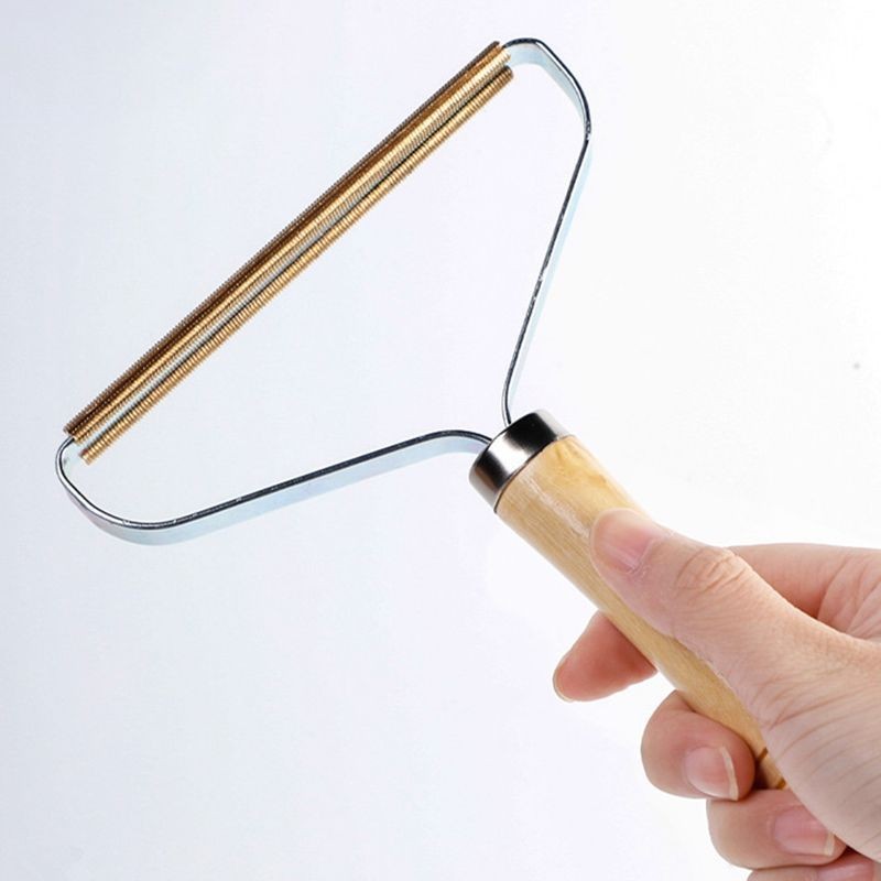 Hair Removal Brush - Wooden Handle Fur Tool