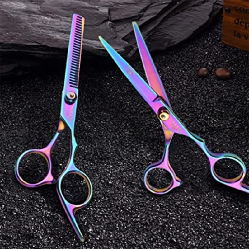 Salon Scissors Kit - Colorful Stainless Steel