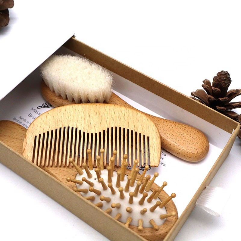 Baby Hair Set - Wooden Brush Comb